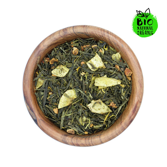 Zielona herbata owocowa organiczna. 50 gr.