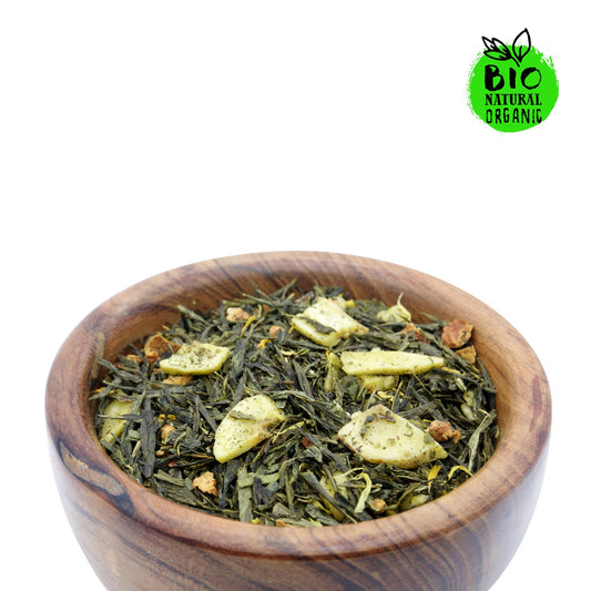Zielona herbata owocowa organiczna. 50 gr.
